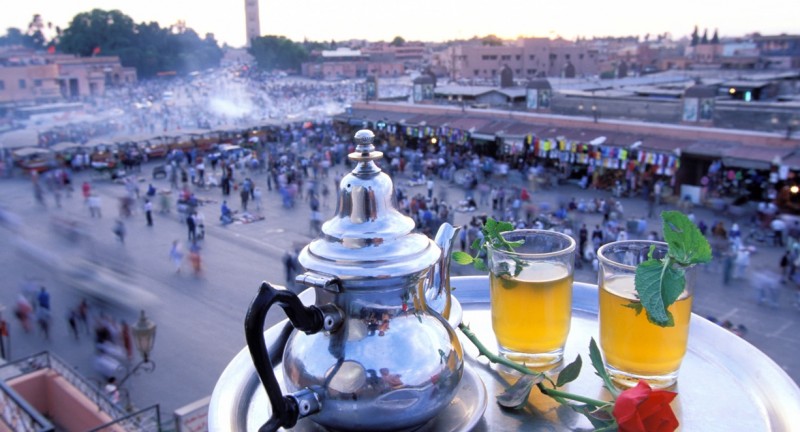 tea-pot-with-crowd-in-background-marrakech-morocco